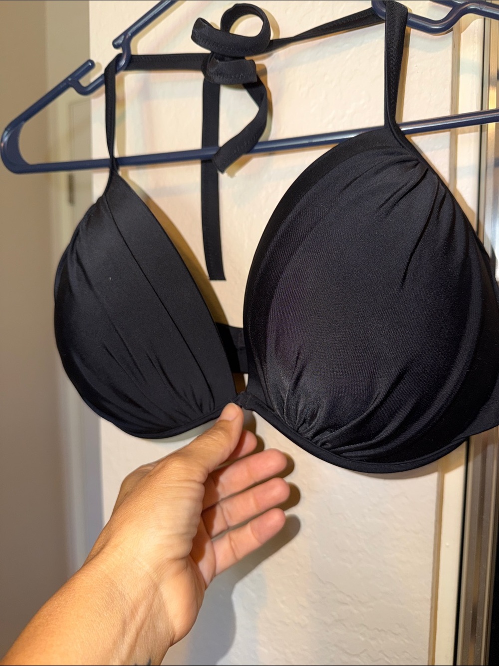 Black Padded Bikini Top - Classic Swim Bra